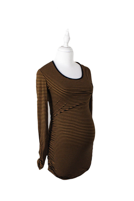 A Brown Long Sleeve Tops from Isabella Oliver in size XS for maternity. (Front View)