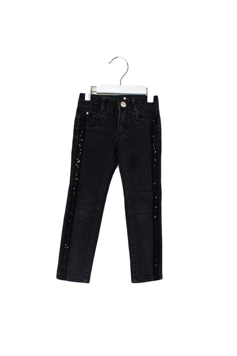 A Black Casual Pants from IKKS in size 3T for girl. (Front View)