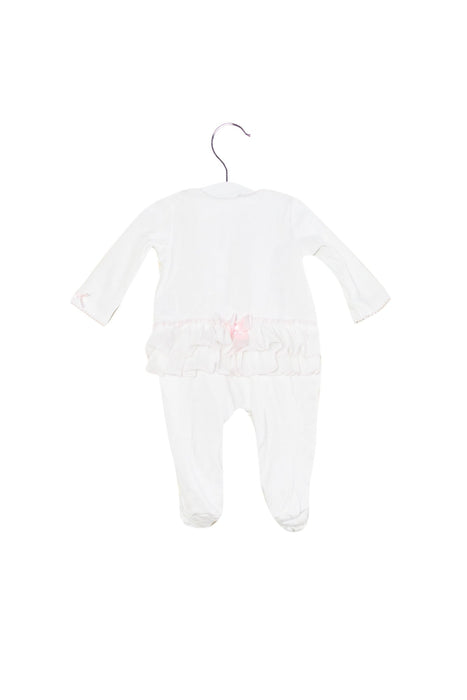 A White Long Sleeve Jumpsuits from Miniclasix in size 0-3M for girl. (Back View)