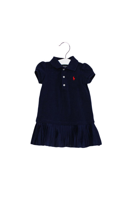 A Navy Dress Sets from Ralph Lauren in size 6-12M for girl. (Front View)