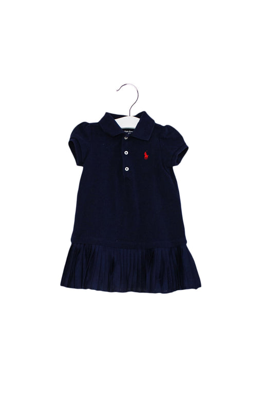 A Navy Dress Sets from Ralph Lauren in size 6-12M for girl. (Front View)