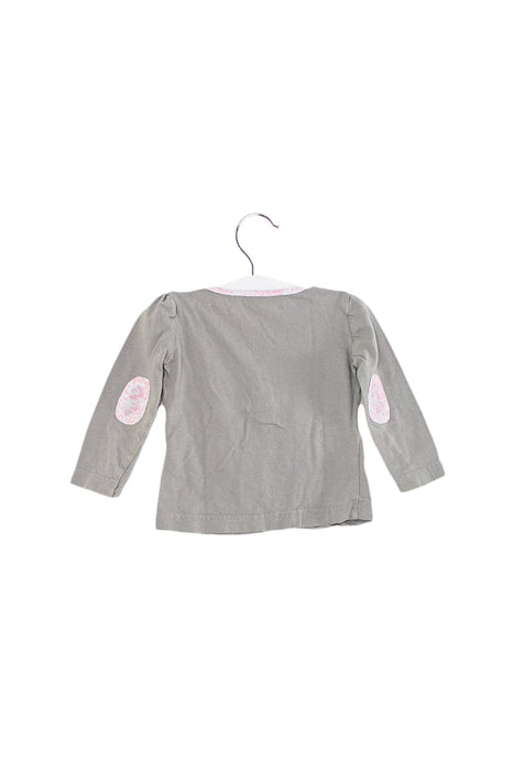 A Grey Long Sleeve Tops from Little Mercerie in size 6-12M for girl. (Back View)