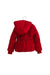 A Red Puffer/Quilted Jackets from Monnalisa in size 3T for girl. (Back View)