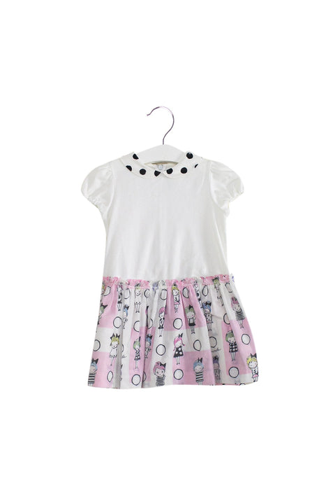 A White Short Sleeve Dresses from Simonetta in size 12-18M for girl. (Front View)