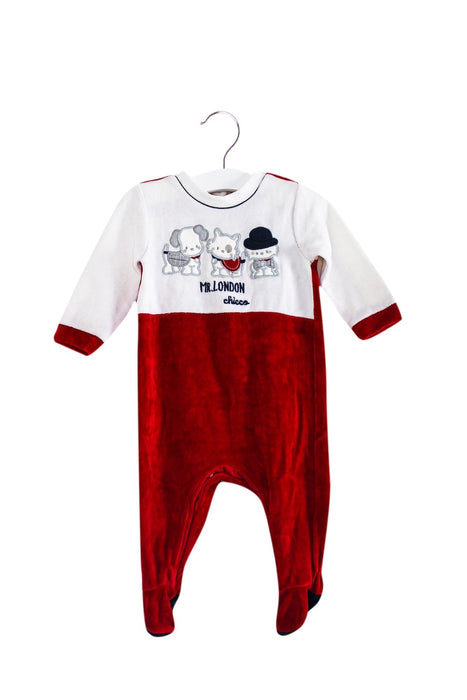 A Red Long Sleeve Jumpsuits from Chicco in size 3-6M for boy. (Front View)