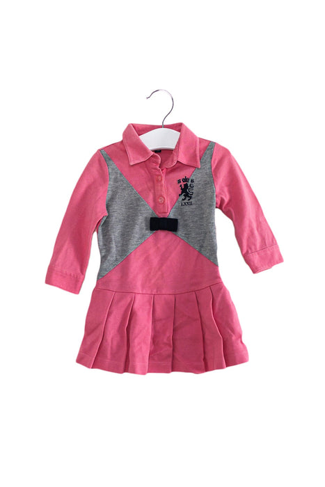A Pink Long Sleeve Dresses from Nicholas & Bears in size 6-12M for girl. (Front View)