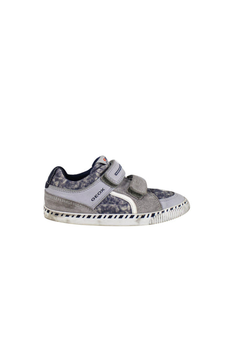 A Grey Sneakers from Geox in size 4T for boy. (Back View)
