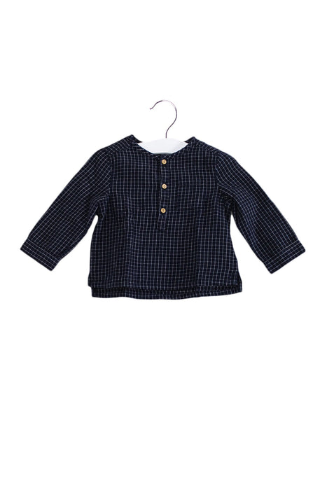 A Navy Long Sleeve Tops from Cyrillus in size 3-6M for boy. (Front View)
