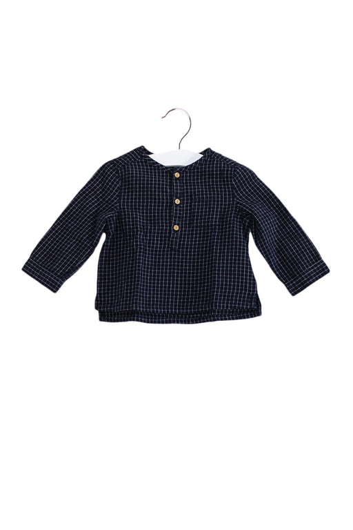 A Navy Long Sleeve Tops from Cyrillus in size 3-6M for boy. (Front View)