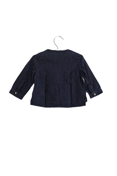 A Navy Long Sleeve Tops from Cyrillus in size 3-6M for boy. (Back View)