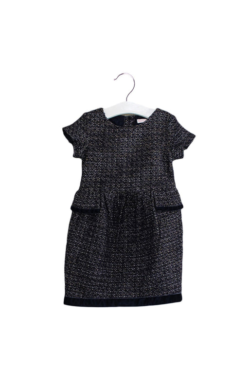A Navy Short Sleeve Dresses from Janie & Jack in size 2T for girl. (Front View)