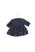 A Navy Long Sleeve Dresses from Velveteen in size 3-6M for girl. (Back View)