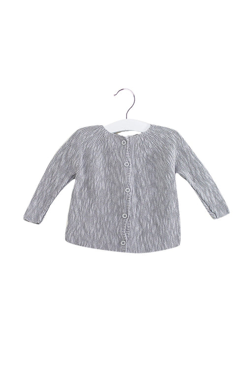 A Grey Cardigans from Seed in size 3-6M for girl. (Front View)