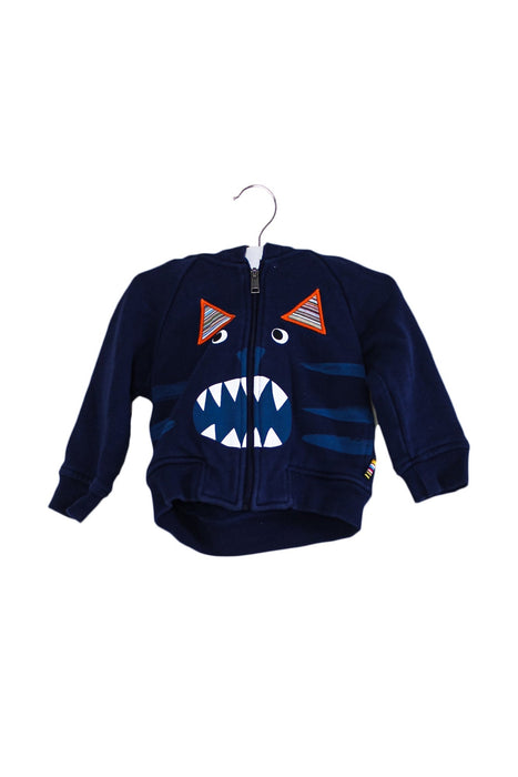 A Navy Zippered Sweatshirts from Paul Smith in size 6-12M for boy. (Front View)