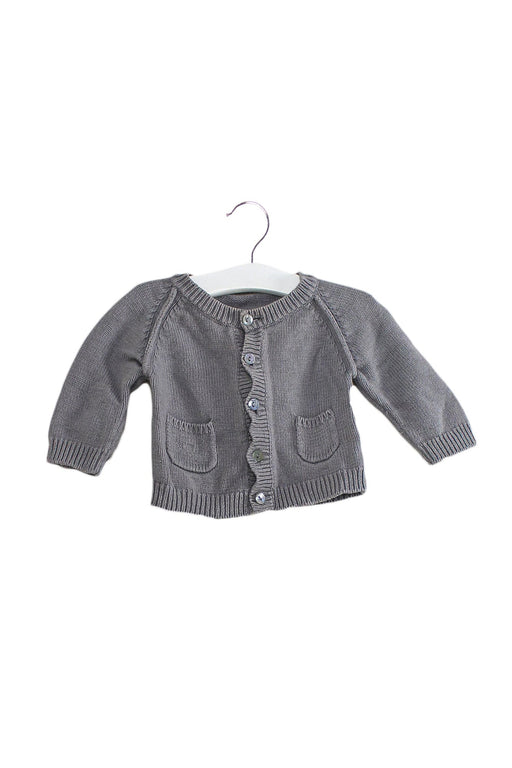 A Grey Cardigans from Château de Sable in size 3-6M for girl. (Front View)