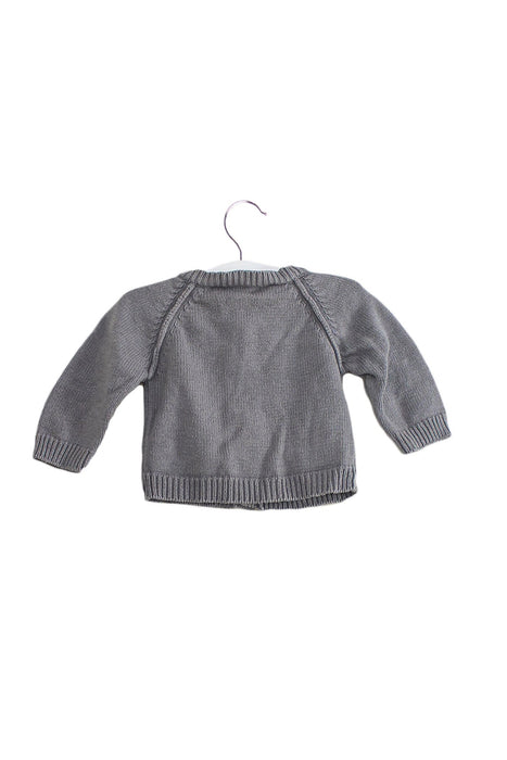 A Grey Cardigans from Château de Sable in size 3-6M for girl. (Back View)