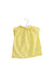 A Yellow Short Sleeve Tops from Moon et Miel Paris in size 6-12M for girl. (Front View)