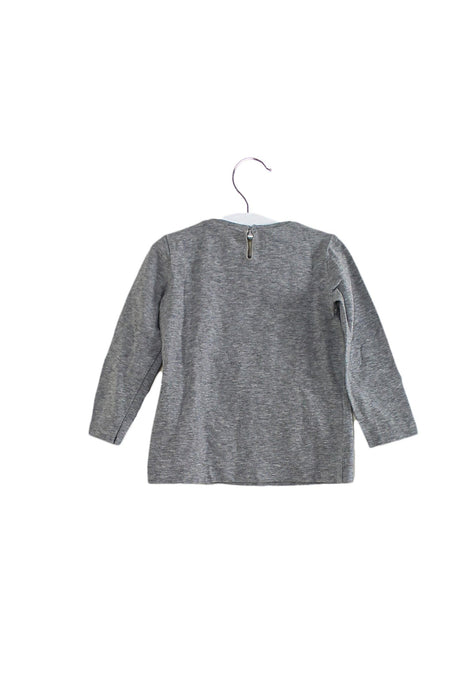 A Grey Long Sleeve Tops from Monnalisa in size 18-24M for girl. (Back View)