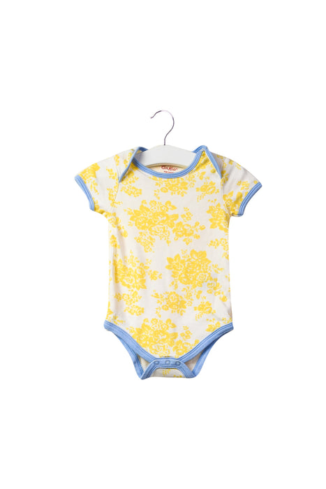 A Yellow Bodysuits from Cath Kids London in size 3-6M for girl. (Front View)