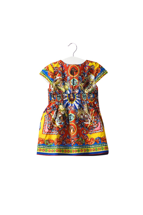 A Multicolour Short Sleeve Dresses from Dolce & Gabbana in size 18-24M for girl. (Front View)
