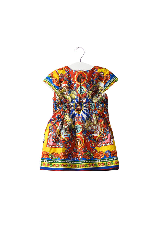 A Multicolour Short Sleeve Dresses from Dolce & Gabbana in size 18-24M for girl. (Front View)