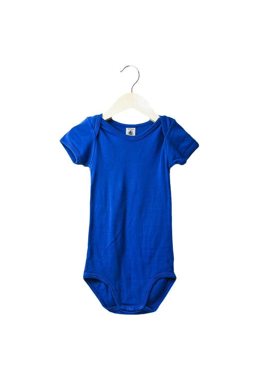 A Blue Bodysuits from Petit Bateau in size 3T for boy. (Front View)
