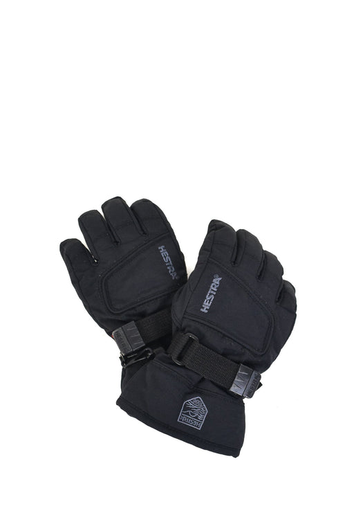A Black Gloves & Mittens from Hestra in size 5T for neutral. (Front View)