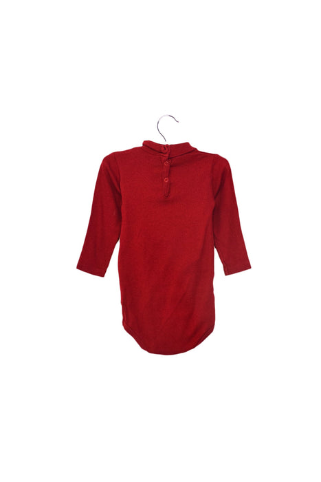 A Red Bodysuits from Petit Bateau in size 6-12M for neutral. (Back View)