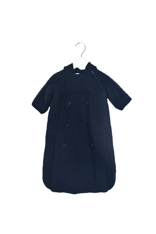 A Navy Sleepsacs from Jacadi in size 0-3M for neutral. (Front View)