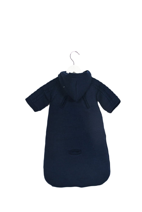 A Navy Sleepsacs from Jacadi in size 0-3M for neutral. (Back View)