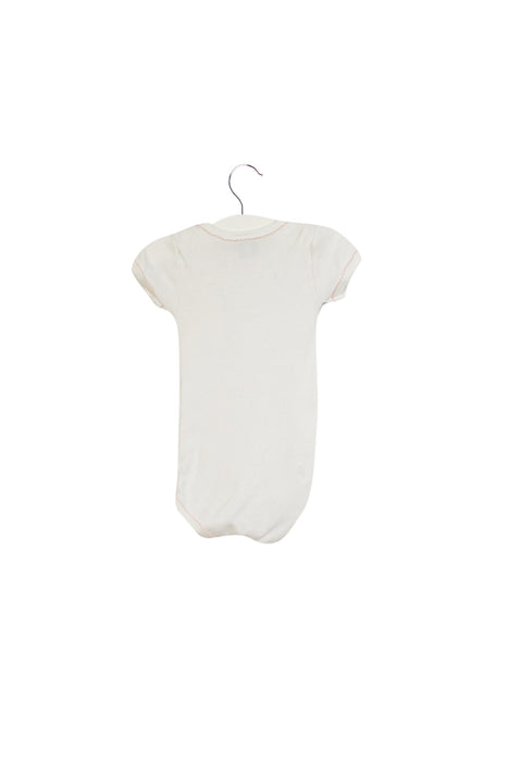 A White Bodysuits from Petit Bateau in size 6-12M for girl. (Back View)