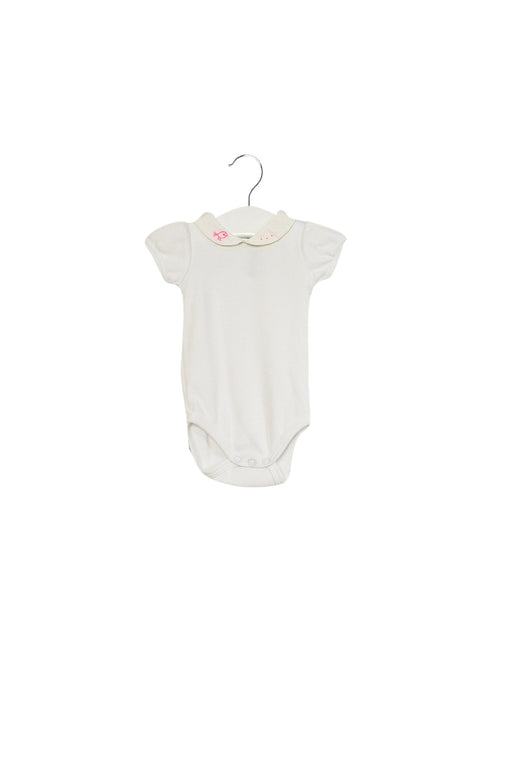 A White Bodysuits from Jacadi in size 0-3M for girl. (Front View)