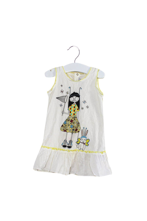 A White Sleeveless Dresses from Little Marc Jacobs in size 6-12M for girl. (Front View)
