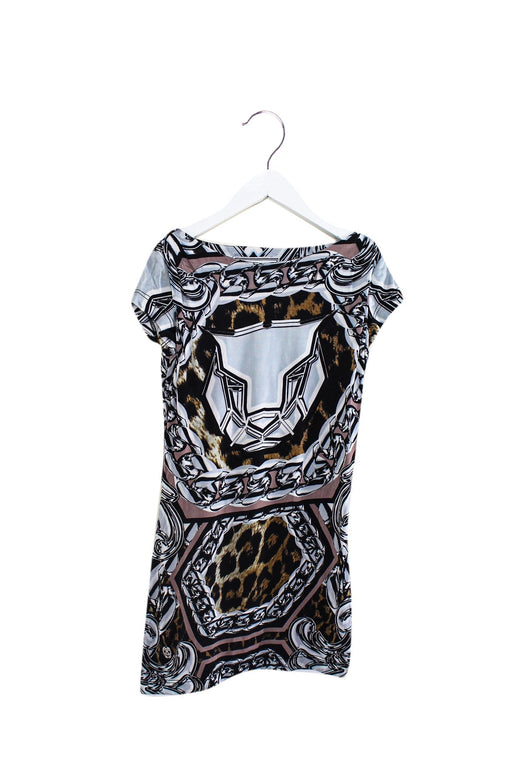 A Black Short Sleeve Dresses from Philipp Plein in size 6T for girl. (Front View)
