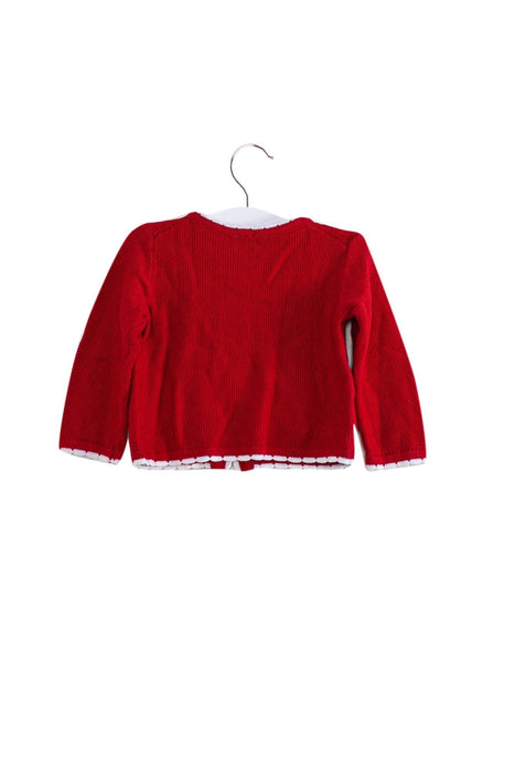 A Red Cardigans from Janie & Jack in size 6-12M for girl. (Back View)