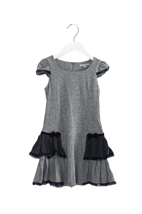 A Grey Short Sleeve Dresses from Nicholas & Bears in size 4T for girl. (Front View)