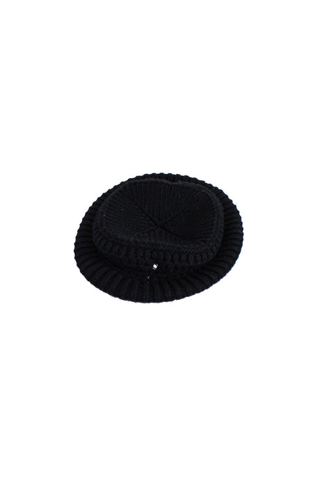 A Black Winter Hats from A for Apple in size 4T for girl. (Front View)