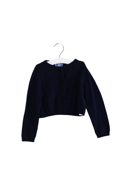 A Navy Cardigans from Jacadi in size 4T for girl. (Front View)