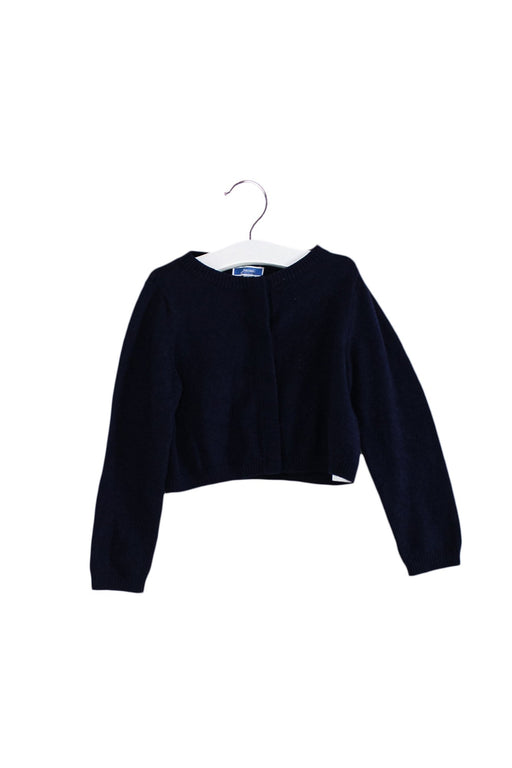 A Navy Cardigans from Jacadi in size 4T for girl. (Front View)
