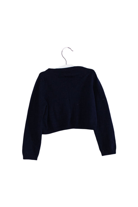A Navy Cardigans from Jacadi in size 4T for girl. (Back View)
