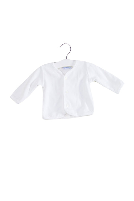 A White Cardigans from Laranjinha in size 0-3M for neutral. (Front View)