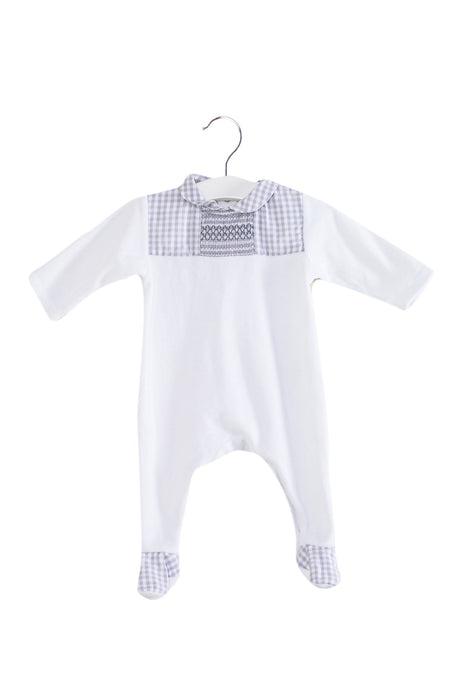A White Onesies from Laranjinha in size 0-3M for girl. (Front View)