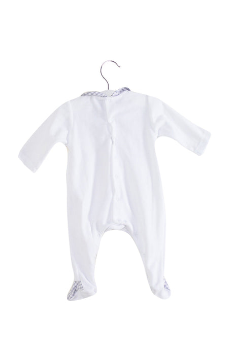 A White Onesies from Laranjinha in size 0-3M for girl. (Back View)