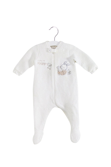 A White Long Sleeve Jumpsuits from Chicco in size 3-6M for girl. (Front View)