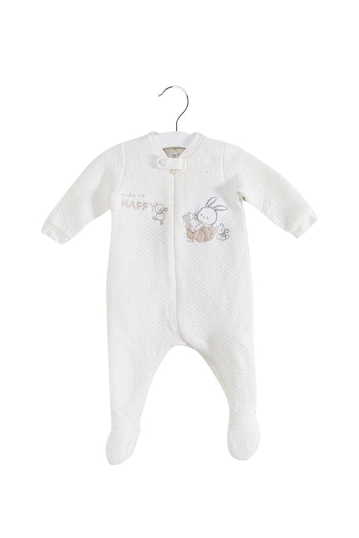 A White Long Sleeve Jumpsuits from Chicco in size 3-6M for girl. (Front View)
