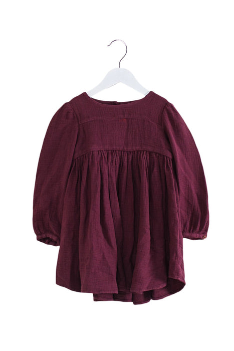 A Red Long Sleeve Dresses from Morley in size 3T for girl. (Front View)