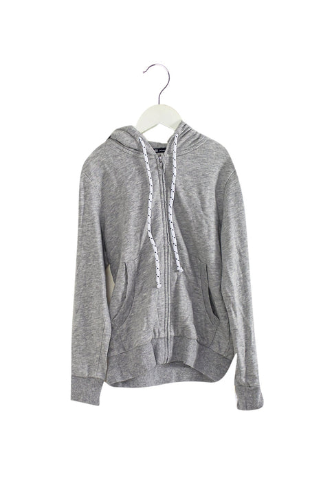 A Grey Zippered Sweatshirts from Chickeeduck in size 10Y for girl. (Front View)