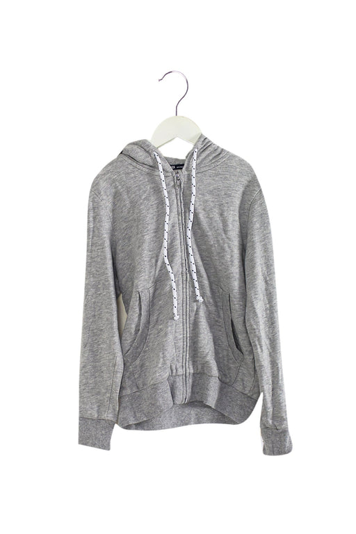A Grey Zippered Sweatshirts from Chickeeduck in size 10Y for girl. (Front View)