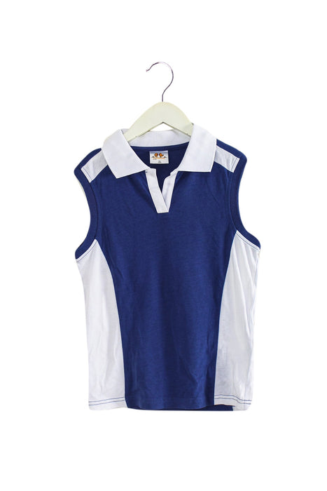 A Blue Sleeveless Tops from Chickeeduck in size 10Y for girl. (Front View)