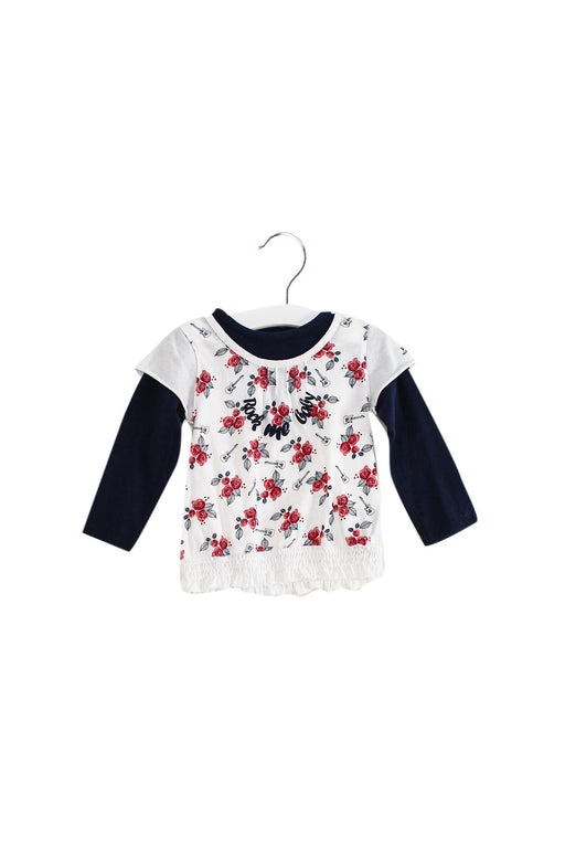 A White Long Sleeve Tops from La Compagnie des Petits in size 12-18M for girl. (Front View)